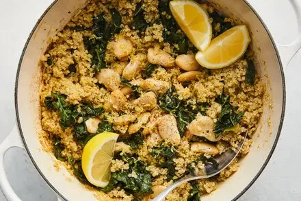 One Pot Beans Greens and Grains