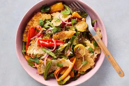 Chile Lime Crispy Rice With Roasted Vegetables