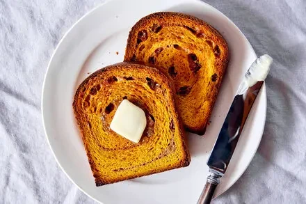 Roasted Sweet Potato Breakfast Loaf with Wine Loaf Layer